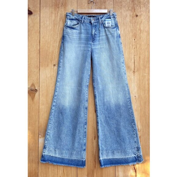 MNG NWOT Wide Leg Distressed Jeans - Picture 1 of 6